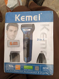 Kemei KM-6331 3-in-1 Rechargeable Grooming Kit